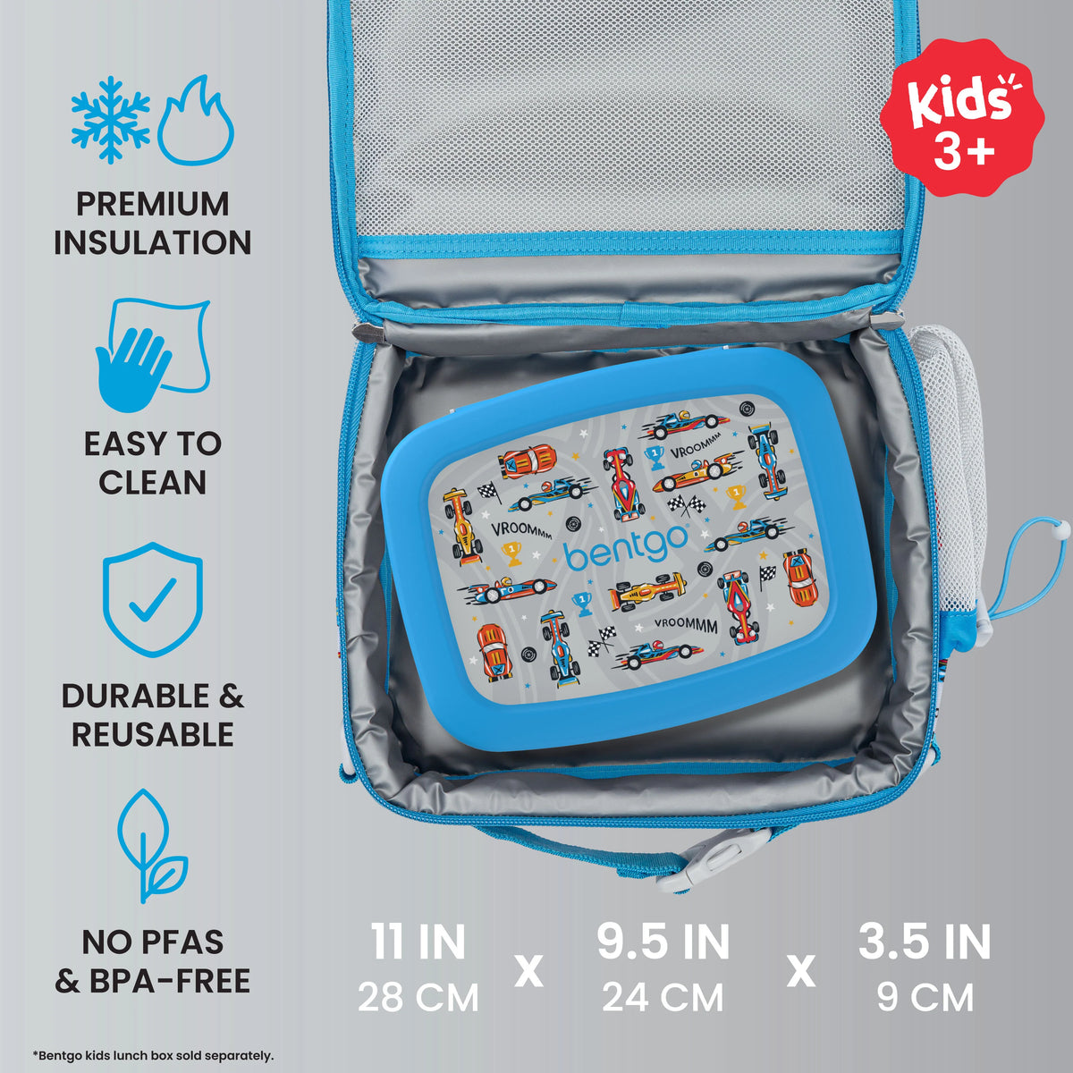 (Pre-Order) Bentgo Kids Prints Lunch Bag Race Cars