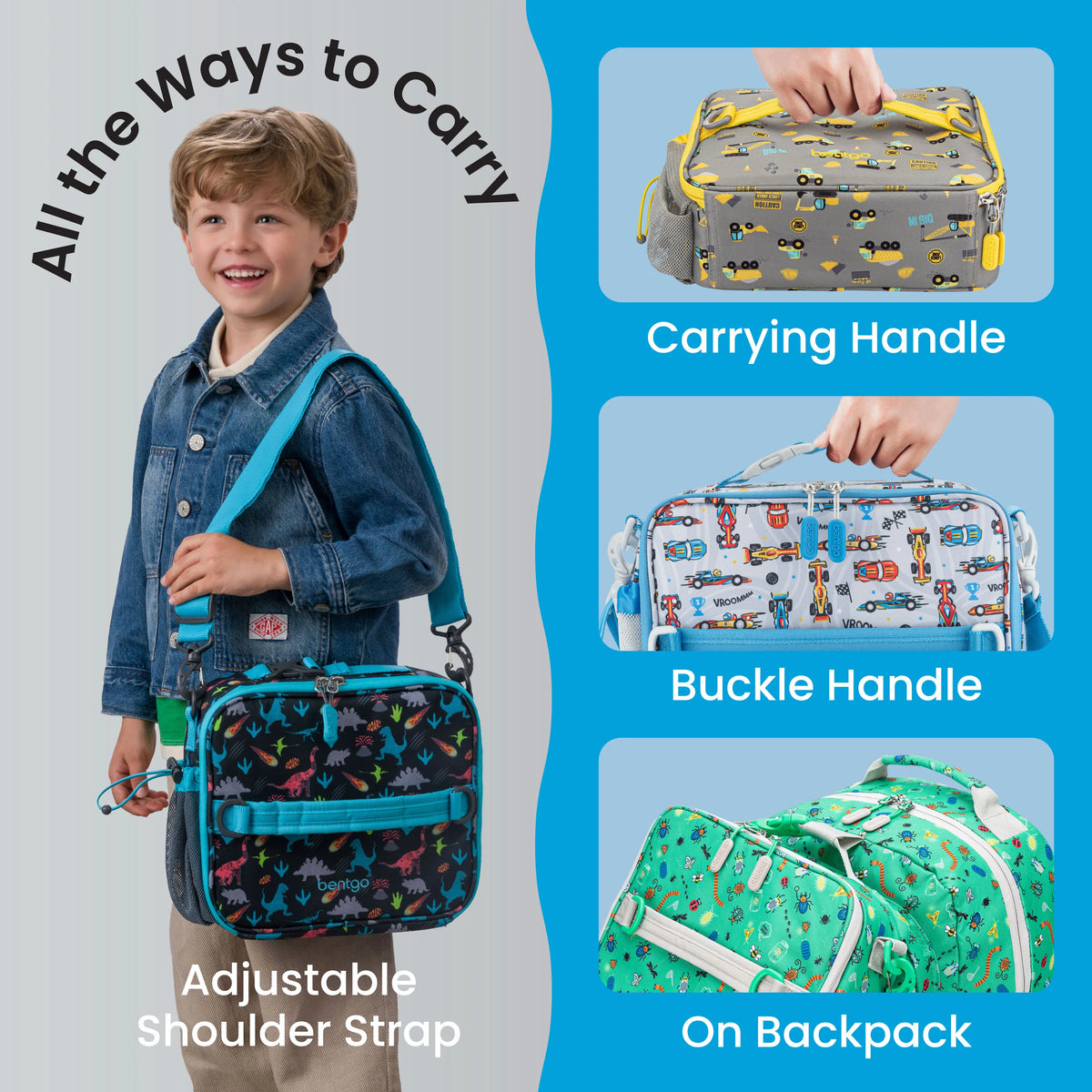 (Pre-Order) Bentgo Kids Prints Lunch Bag Race Cars
