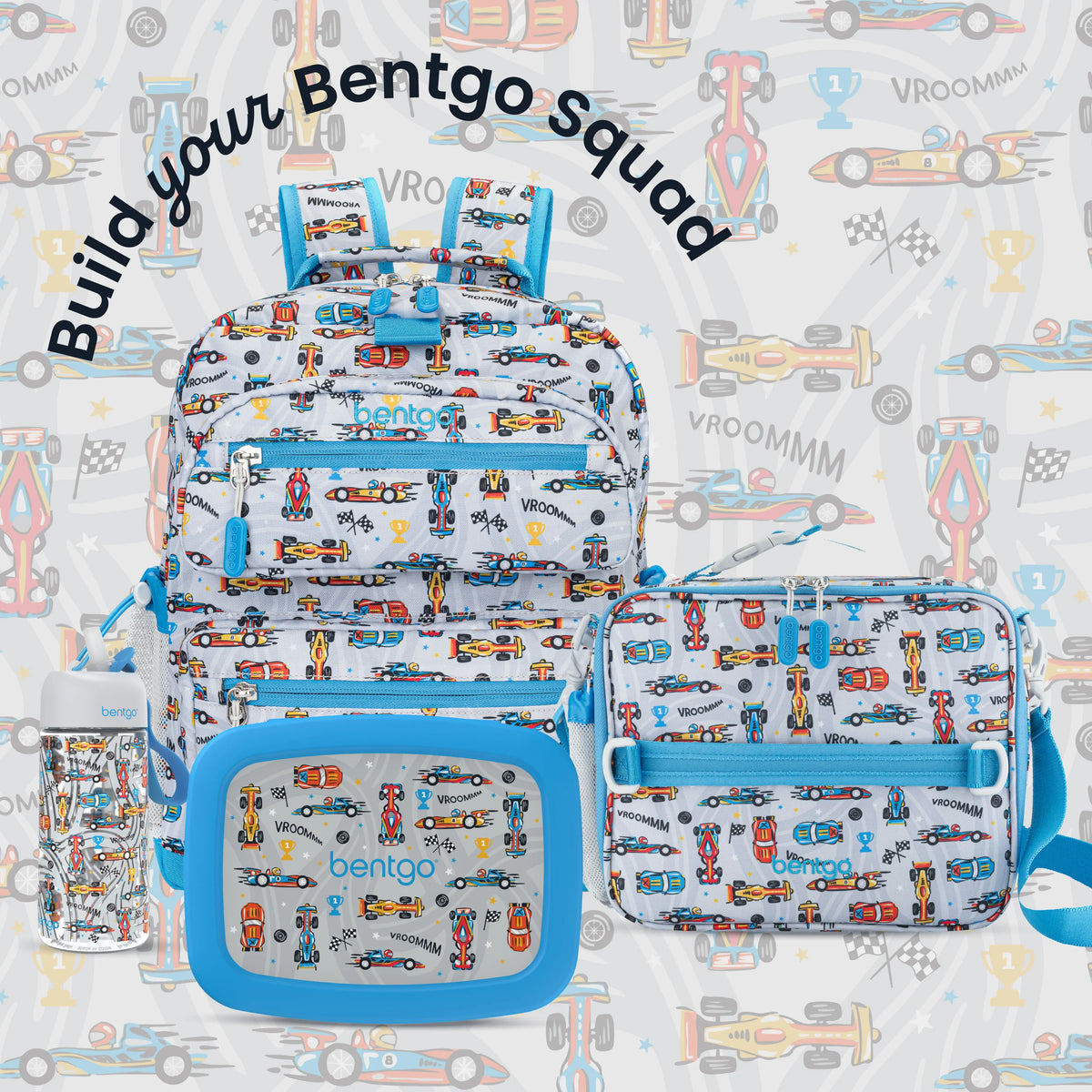 (Pre-Order) Bentgo Kids Prints Lunch Bag Race Cars