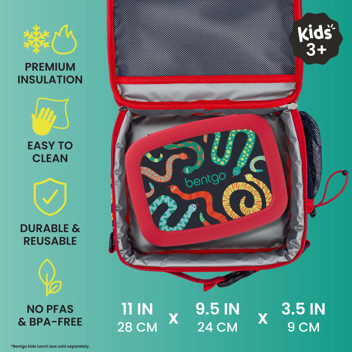 (Pre-Order) Bentgo Kids Prints Lunch Bag Sssnakes