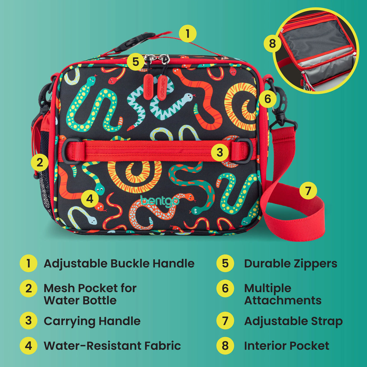 (Pre-Order) Bentgo Kids Prints Lunch Bag Sssnakes