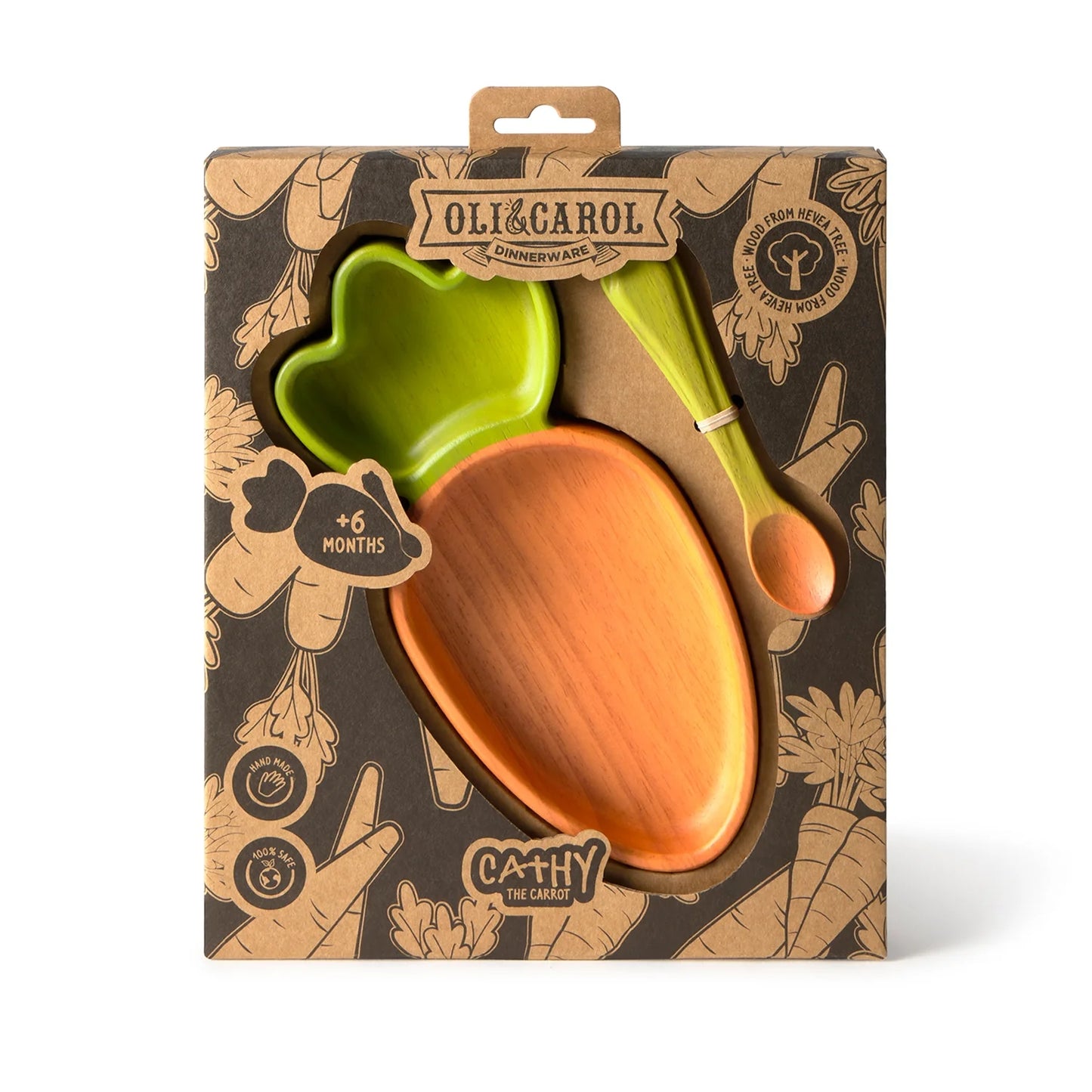 (Pre-Order) Oli&Carol Cathy the Carrot Plate & Spoon Set