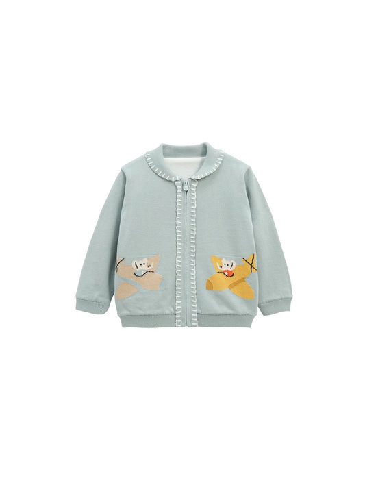 (PREORDER) White Wheat Airplane Knit Sweater