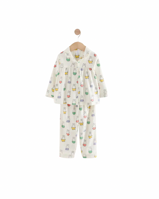 (Pre-Order) Ecru White Miffy Button Through Pyjamas