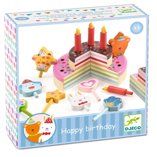 (Pre- Order) Djeco Happy Birthday Cake & Candles Set