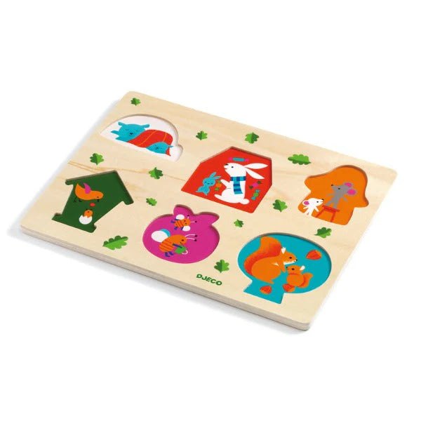 (Pre-Order) Djeco - Coucou House Wooden Puzzle