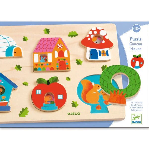 (Pre-Order) Djeco - Coucou House Wooden Puzzle