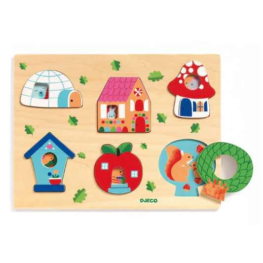 (Pre-Order) Djeco - Coucou House Wooden Puzzle
