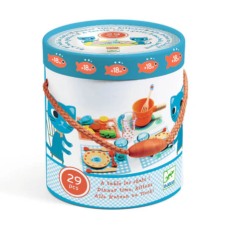 Djeco Dinner Time Kittens Role Play Food and Tableware Set