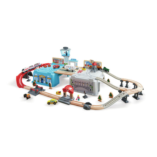 (Pre-Order) Hape Mega Metropolis Train Bucket Set