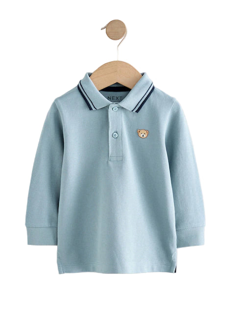 (Pre-Order) Next Striped Long Sleeve Polo Shirt