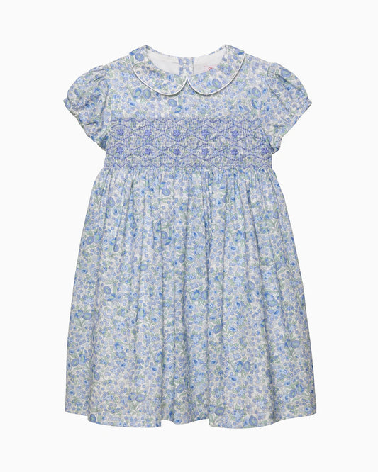 (Pre-Order) Blue Arabella Floral Smocked Dress
