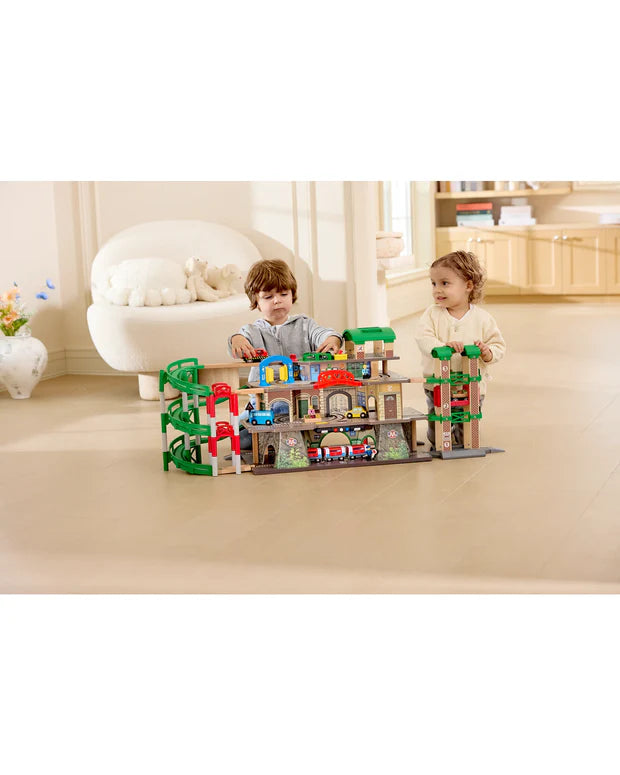 (Pre-Order) Hape Multi-Level Railway City Set