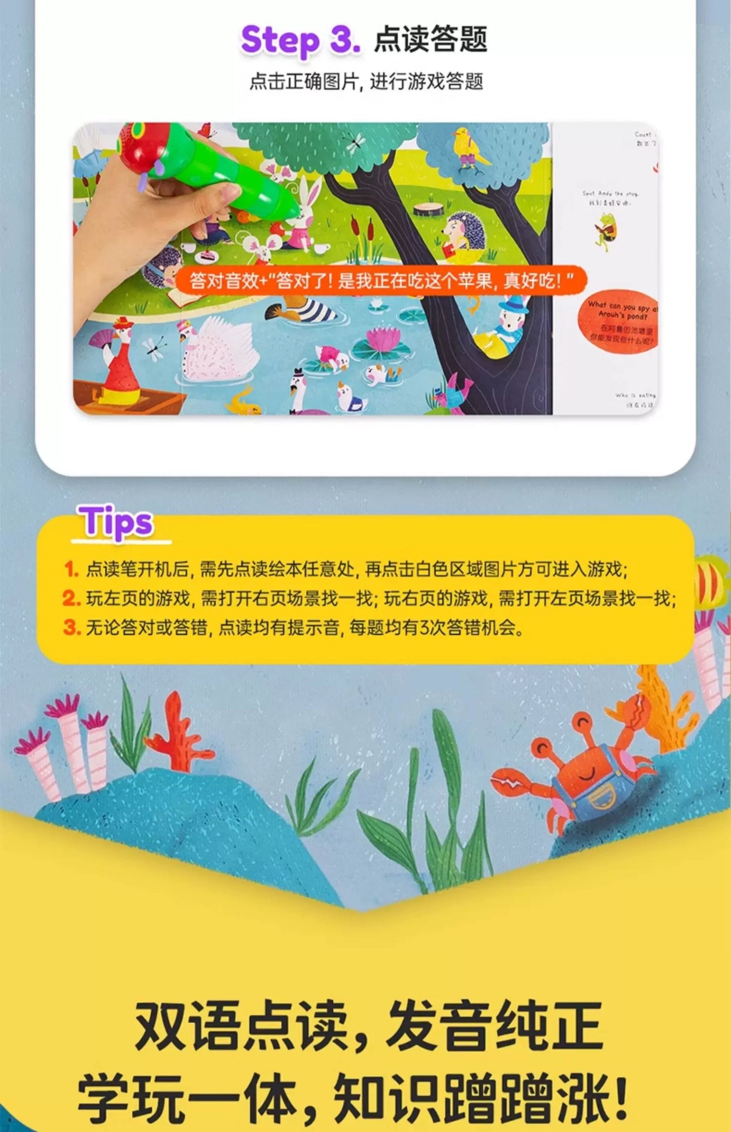 (Pre-order) Little Bean English + Chinese Visual Exploration Interactive Play Book Set of 2 Books