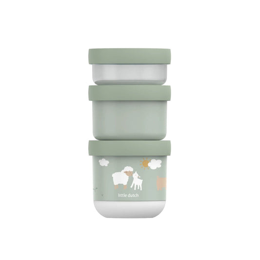 (PREORDER) Little Dutch Snack box Stack 3-Piece Little Farm