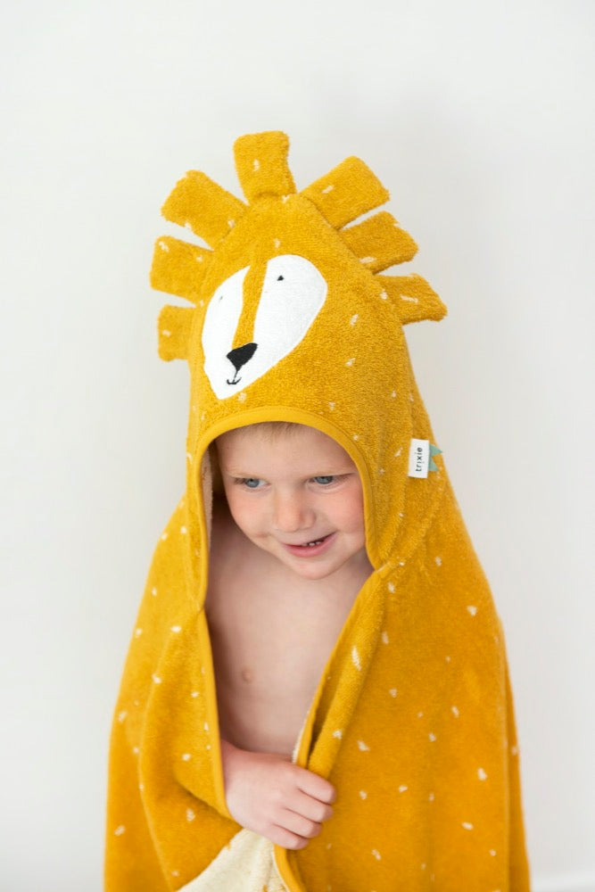 (Pre-Order) SALE Trixie Hooded bath towel | 75x75cm - Mr. Lion