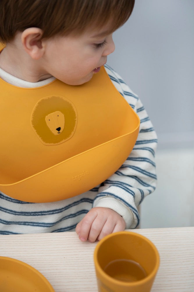 (Pre-Order) SALE Trixie Silicone bibs 2-pack - Mr. Lion