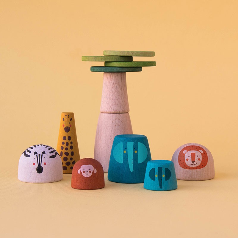 (PRE-ORDER) LONDJI Wooden world savanna