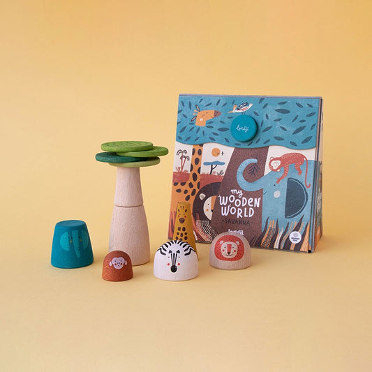 (PRE-ORDER) LONDJI Wooden world savanna