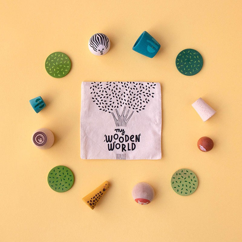 (PRE-ORDER) LONDJI Wooden world savanna
