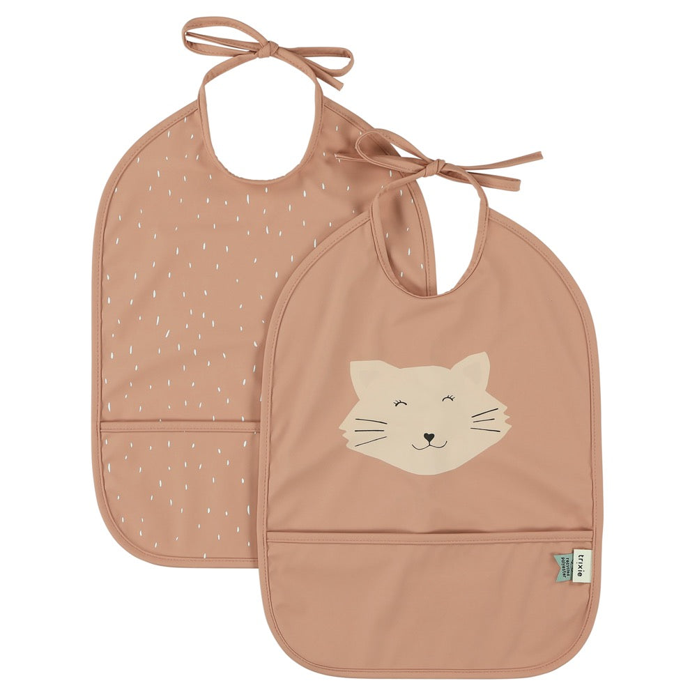 (Pre-Order) SALE Trixie Water-repellent bibs, 2-pack - Mrs. Cat