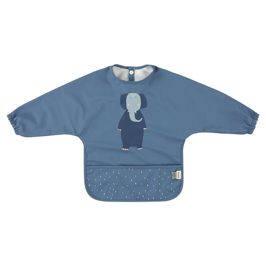 (Pre-Order)Trixie Water-repellent bib with sleeves - Mrs. Elephant