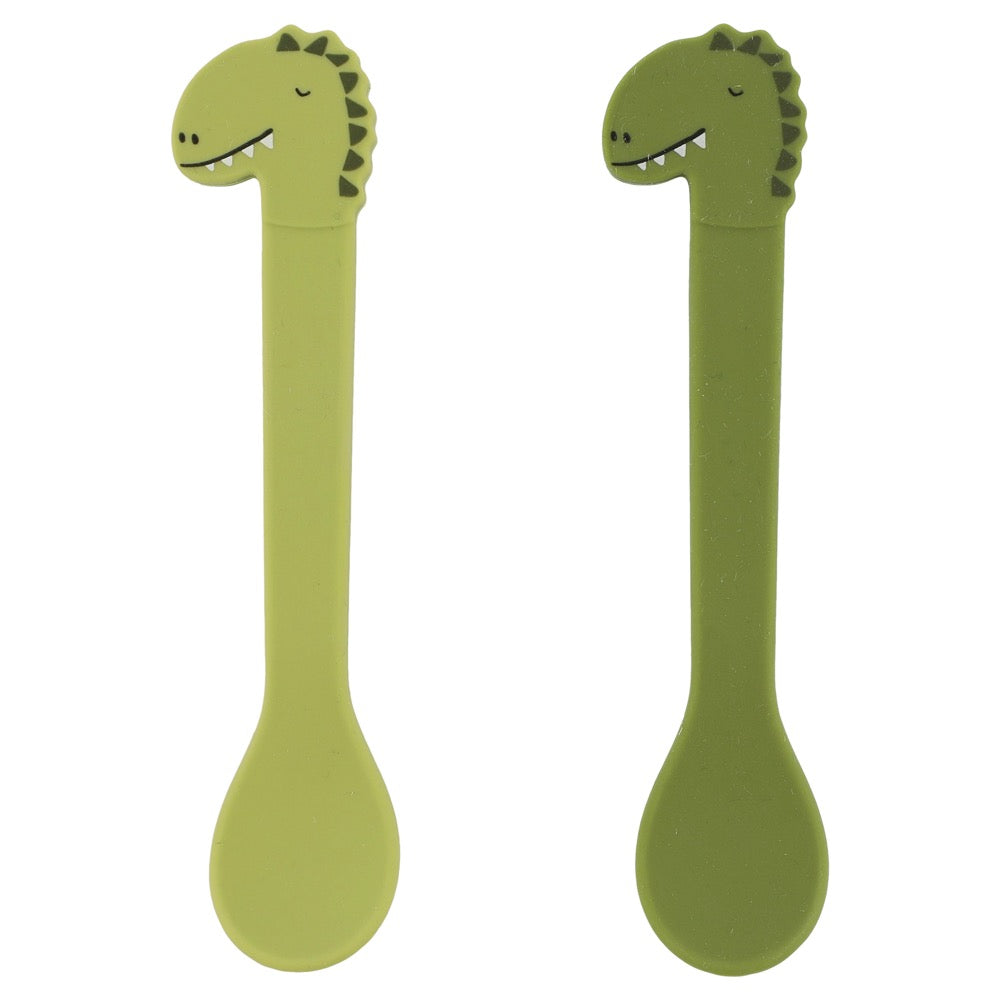 (Pre-Order) SALE Trixie Silicone spoon 2-pack - Mr. Dino