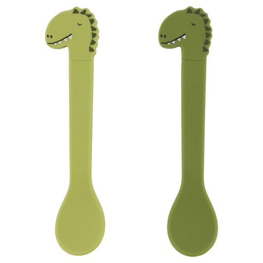 (Pre-Order) SALE Trixie Silicone spoon 2-pack - Mr. Dino