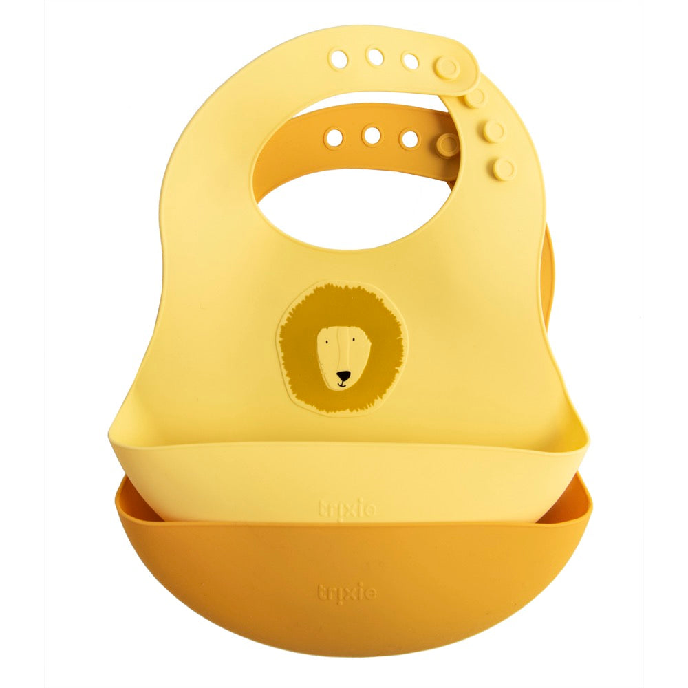 (Pre-Order) SALE Trixie Silicone bibs 2-pack - Mr. Lion