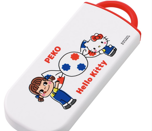 (Pre-Order) Skater Peko-chan × Hello Kitty Chopsticks, Spoon, and Fork Set