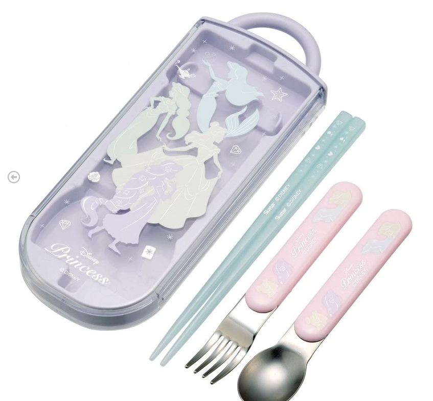 (Pre-Order) Skater Princess Silhouette Chopsticks, Spoon, Fork Set
