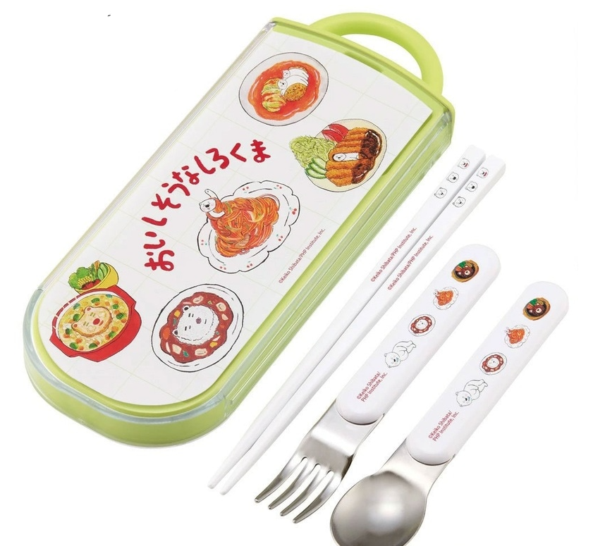 (Pre-Order) Skater Shirokuma Series Chopsticks, Spoon, Fork Set