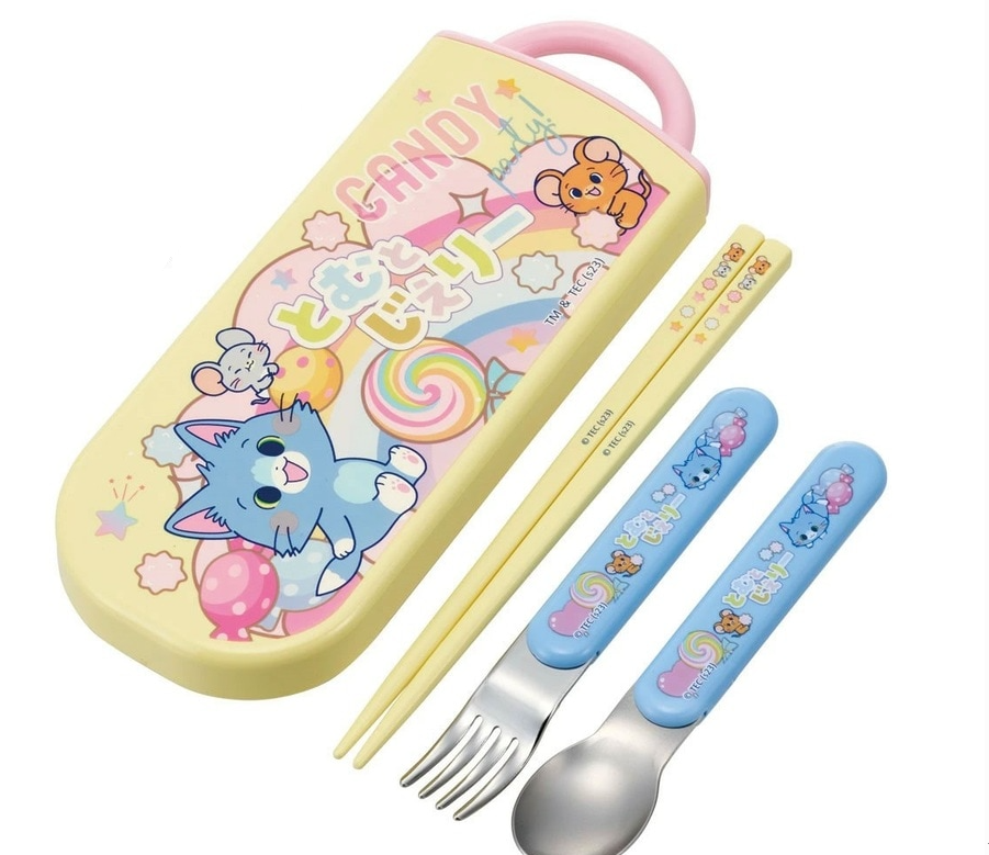 (Pre-Order) Skater Chopsticks, Spoon, Tomuto Jiri Pretend Fork Set