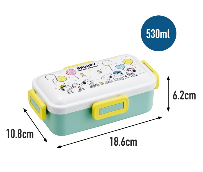 (Pre-Order) Skater Antibacterial, fluffy lunch box, 1-tier/530ml, Snoopy