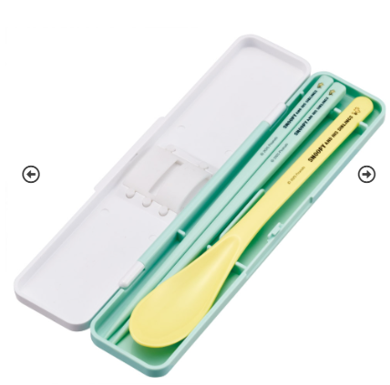(Pre-Order) Skater Antibacterial Silent Chopsticks and Spoon  Snoopy