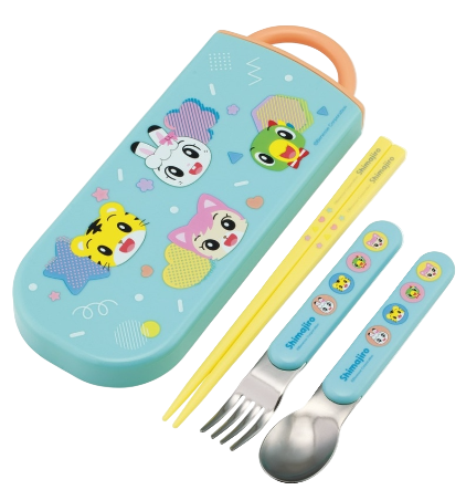 (Pre-Order) Skater Children's Lunch Box Set- Chopsticks, Spoon, and Fork Set Shimajiro