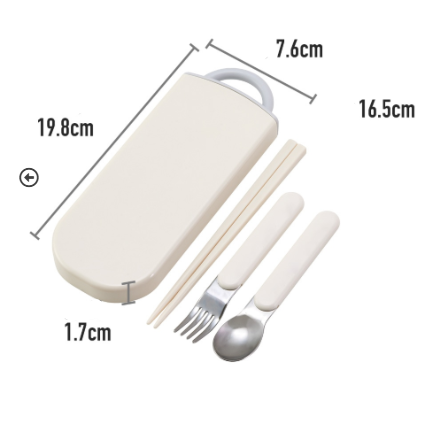 (Pre-Order) Skater Children's Lunch Box Set- Chopsticks, Spoon, and Fork Set Shimajiro