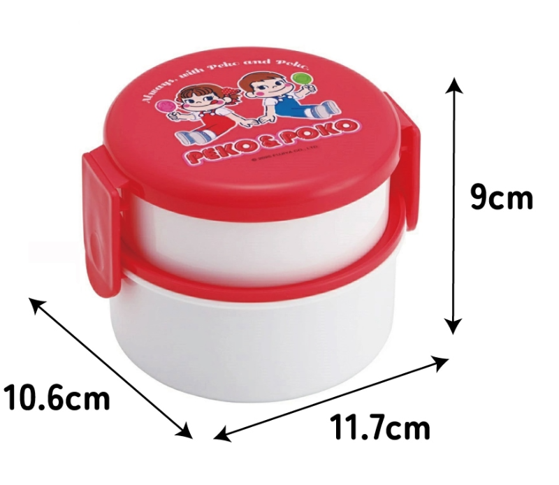 (Pre-Order) Skater lunch box 2 tiers/500ml Peko-chan funny pattern