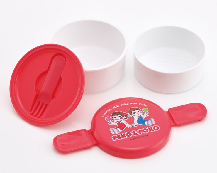 (Pre-Order) Skater lunch box 2 tiers/500ml Peko-chan funny pattern