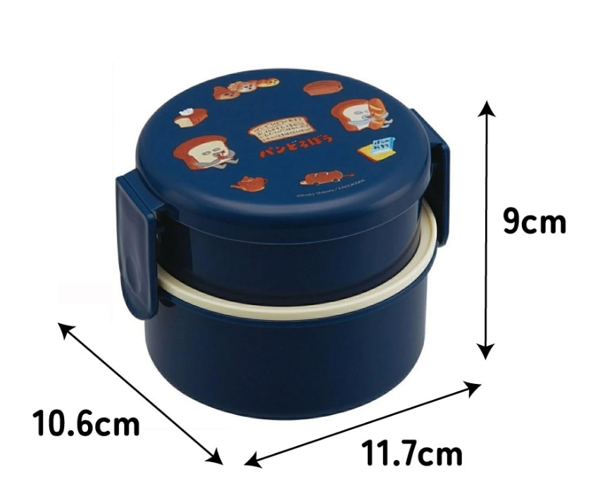 (Pre-Order) Skater Lunch Box 2 tiers/500ml Bread Dorobo