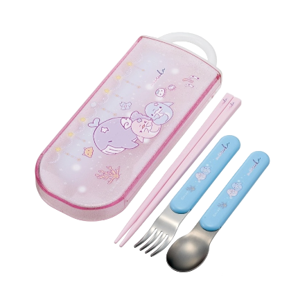 (Pre-Order) Skater Children's Antibacterial Lunch Box Trio Set  (Chopsticks, Spoon, and Fork)