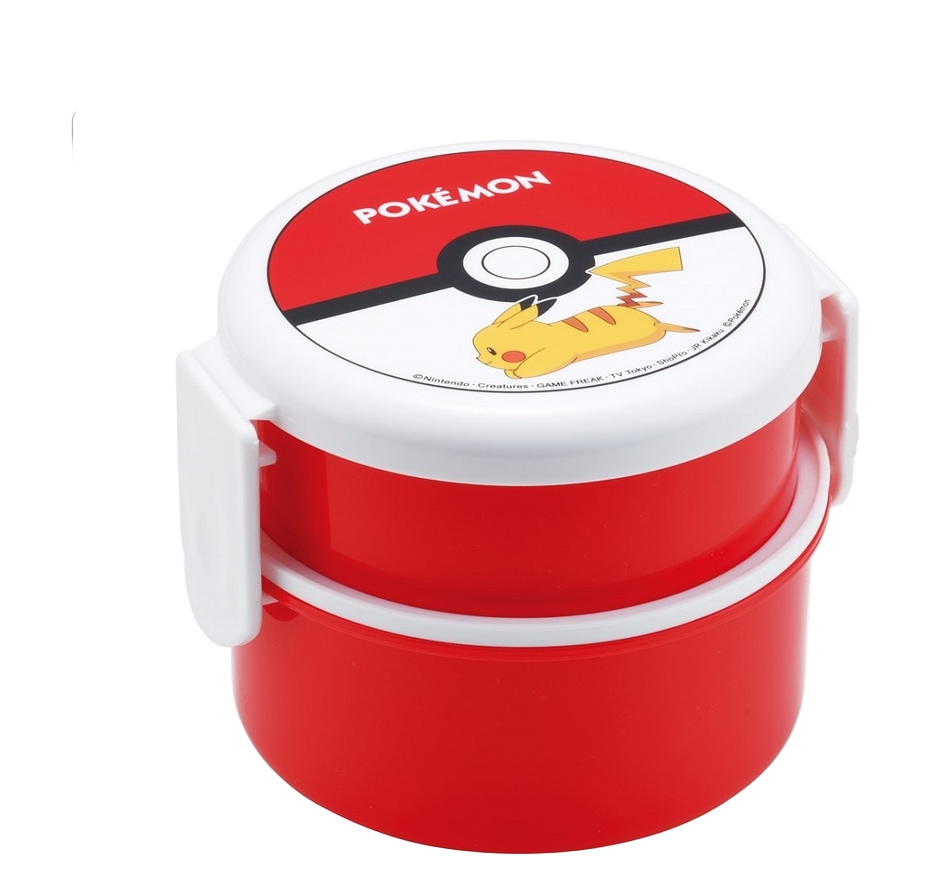 (Pre-Order) Skater Round Lunch Box, 2 Tiers/500ml, Pokémon Monster Ball