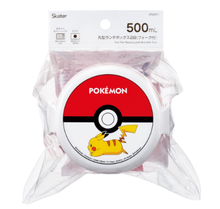 (Pre-Order) Skater Round Lunch Box, 2 Tiers/500ml, Pokémon Monster Ball