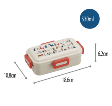 (Pre-Order) Skater Soft and fluffy lunch box, 1-tier/530ml