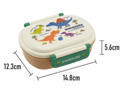 (Pre-Order) Skater Antibacterial Soft-Lid Tight Lunch Box, 1 Tier/360ml, Dinosaur