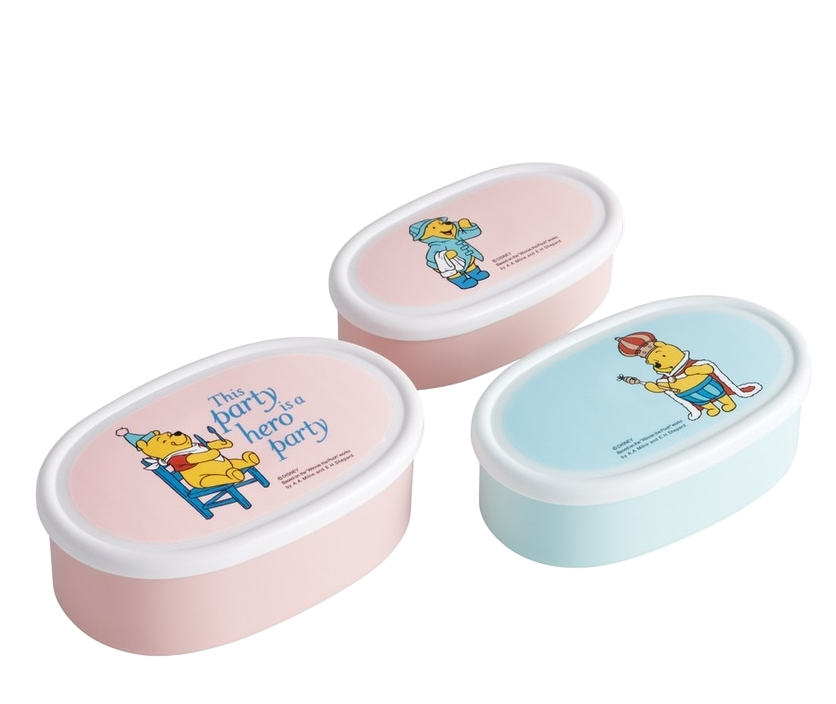 (Pre-Order) Skater Set of 3 Winnie the Pooh Costume Bento Boxes, Antibacterial