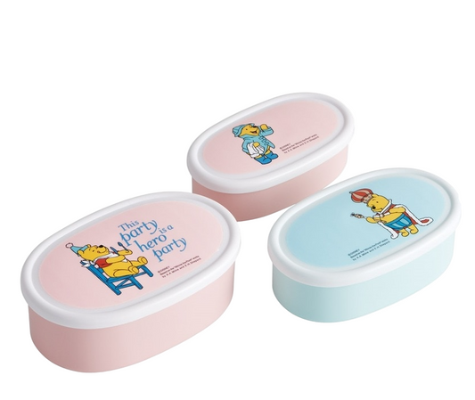 (Pre-Order) Skater Set of 3 Winnie the Pooh Costume Bento Boxes, Antibacterial