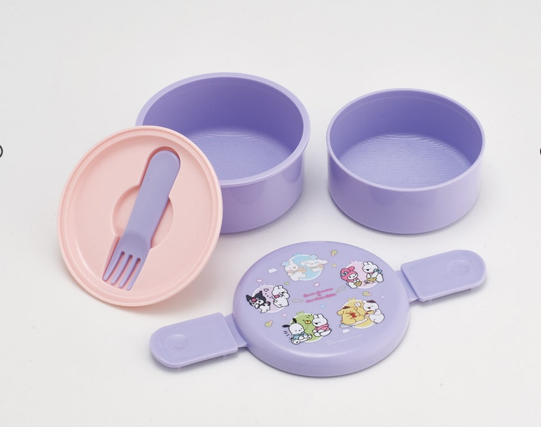 (Pre-Order) Skater Antibacterial Round Lunch Box 2 Tiers/500ml Sanrio All Stars Sukoburu Rabbit