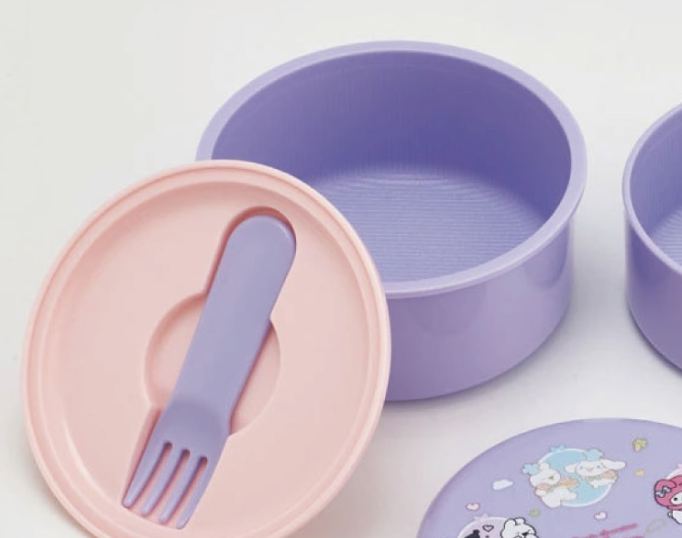 (Pre-Order) Skater Antibacterial Round Lunch Box 2 Tiers/500ml Sanrio All Stars Sukoburu Rabbit