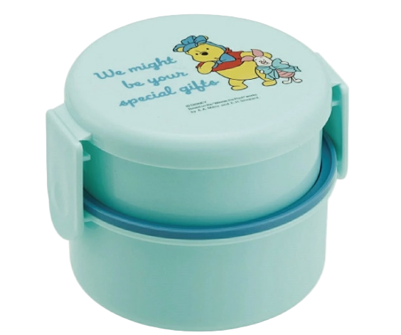 (Pre-Order) Skater Antibacterial Round Lunch Box 2 Tiers/500ml Winnie the Pooh Costume